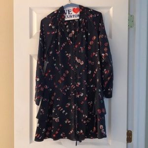 🎉SALE🎉 Rebecca Taylor Navy printed dress